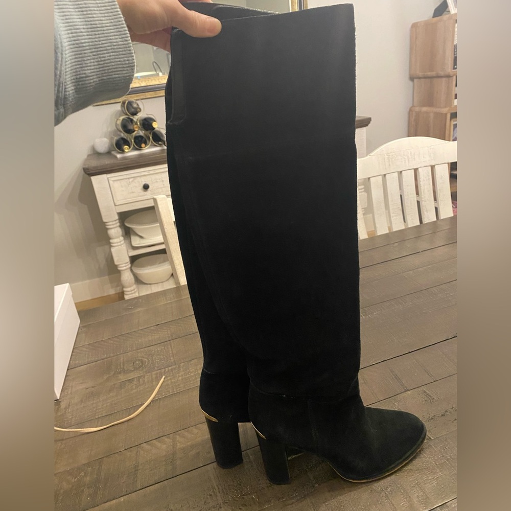 Michael Kora Black suede knee high boots